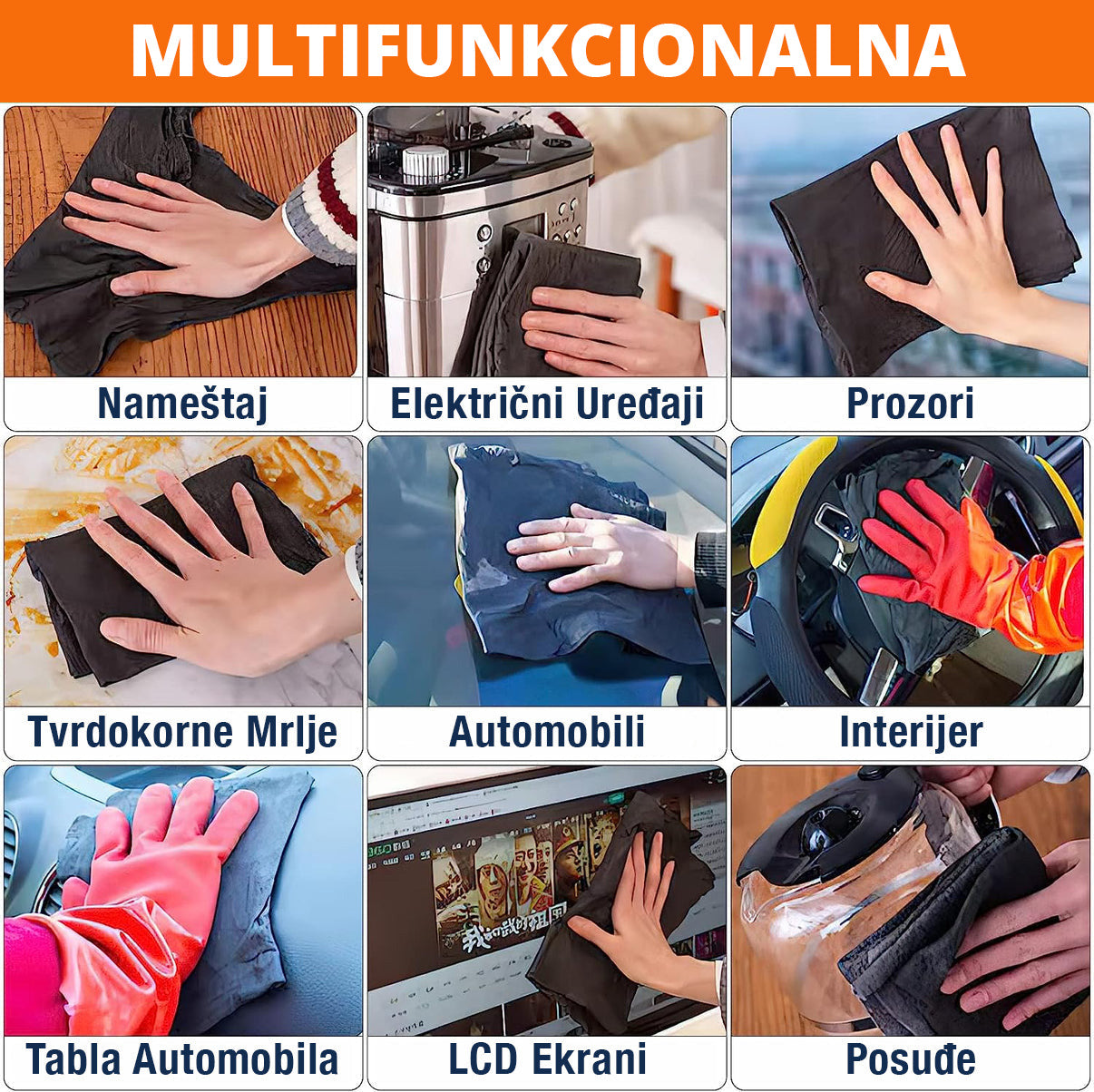 Čarobna Krpa Od Mikrofibera (set od 5 komada)